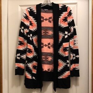 Charlotte Russe Black Aztec Tribal Sweater Small